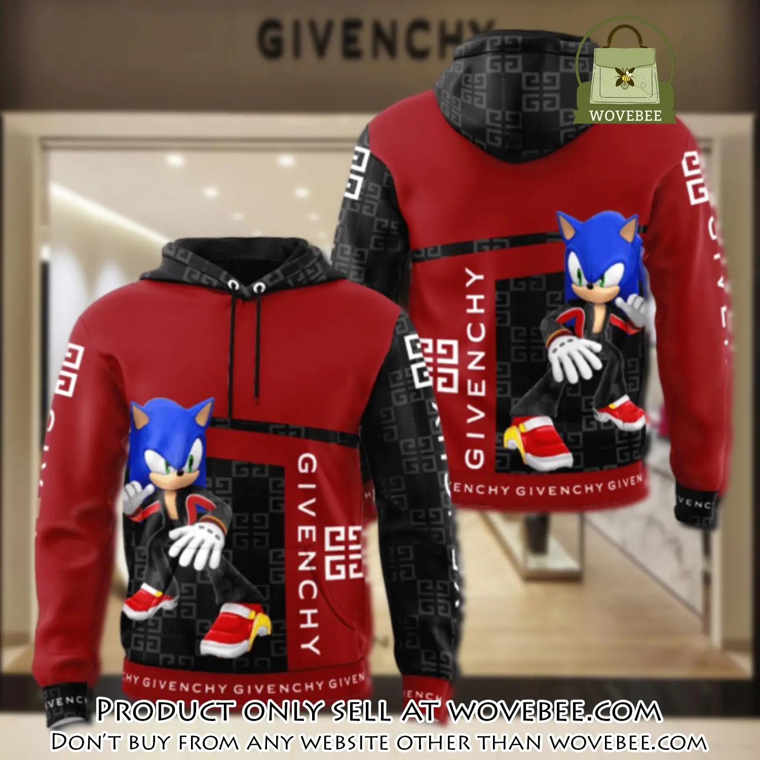 Givenchy sonic unisex hoodie luxury brand gifts  jh1859 wvb5806312